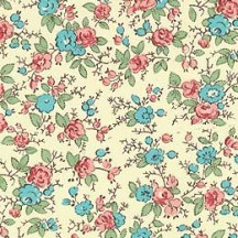 Blue and PInk Petite Floral Print Paper ~ Carta Varese Italy